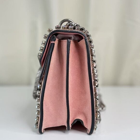 Gucci Pink Velvet Medium Dionysus Shoulder Bag with Crystal Embellishments - Picture 3 of 9